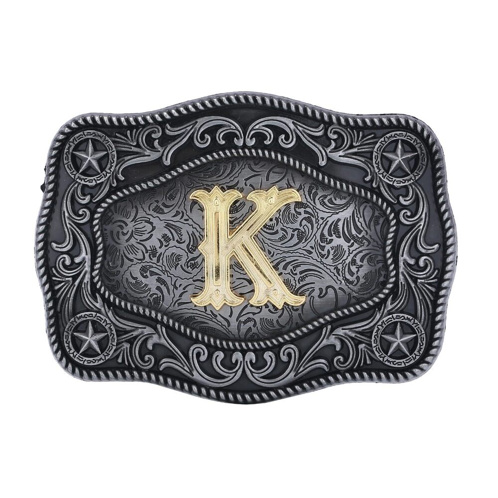 6630 Western Belt Buckles , Initial Letters K Custom Texas Cowboy Belt